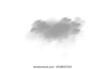 Png vector isolated smoke. White smoke texture on a transparent black background. Png Special effect of steam, smoke, fog, clouds. Transparent background. White cloudiness, mist, smog, dust, vapor.
