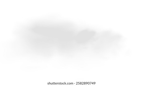 Png vector isolated smoke. White smoke texture on a transparent black background. Png Special effect of steam, smoke, fog, clouds. Transparent background. White cloudiness, mist, smog, dust, vapor.