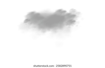 Png vector isolated smoke. White smoke texture on a transparent black background. Png Special effect of steam, smoke, fog, clouds. Transparent background. White cloudiness, mist, smog, dust, vapor.