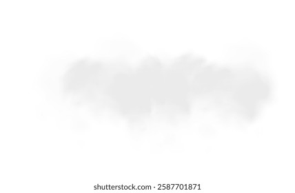 Png vector isolated smoke. White smoke texture on a transparent black background. Png Special effect of steam, smoke, fog, clouds. Transparent background. White cloudiness, mist, smog, dust, vapor.