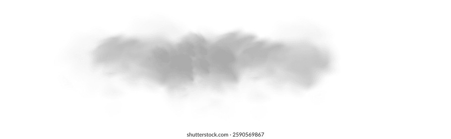 Png vector isolated smoke. White smoke texture on a transparent black background. Png Special effect of steam, smoke, fog, clouds. Transparent background. White cloudiness, mist, smog, dust, vapor.