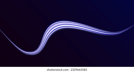 PNG vector light pink and purple lines swirling in a spiral. Neon blurred circles in motion. Vector vortex wake effect. Abstract blue magic energy waves. Electric swirl lines, neon light effect. 