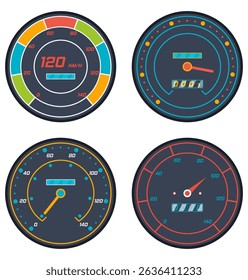 PNG vector meter with financial measure and rating level for mortgage or credit success in web graphic showing poor to excellent satisfaction in flat design with progression chart