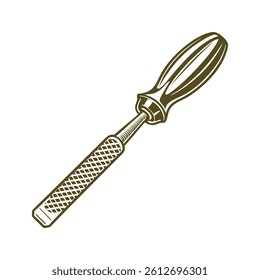 Png vintage chisel tool illustration transparent background.