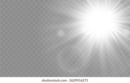 Éclat d'étoile blanc Png avec éclat et étoile, paillettes, brillance, lumière, flash, Image vectorielle, étincelle, éruption, effet, arrière-plan, lueur, blanc