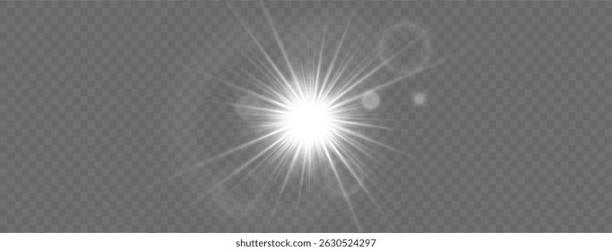 Png white starburst glow with sparkle flare and star, glitter, shine, light, flash, vector, spark, flare, effect, background, glow, white