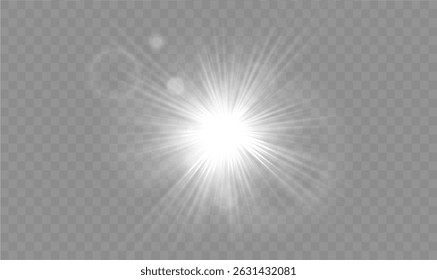 Éclat d'étoile blanc Png avec éclat et étoile, paillettes, brillance, lumière, flash, Image vectorielle, étincelle, éruption, effet, arrière-plan, lueur, blanc