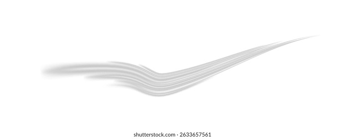 PNG Wind Stream with Light Airy Texture and Foggy White Gradient for Weather or Fantasy Design
