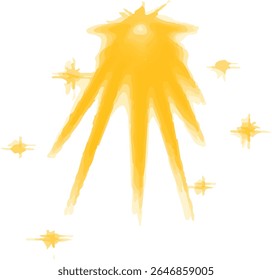 Png yellow light effect reflections, neon illumination in yellow colors. Bright light lens. Png spotlight spark. Stadium Lighting. Sunlight, Shiny stars, glowing sparks. Vector