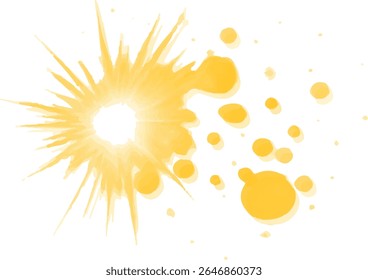 Png yellow light effect reflections, neon illumination in yellow colors. Bright light lens. Png spotlight spark. Stadium Lighting. Sunlight, Shiny stars, glowing sparks. Vector
