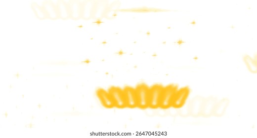 Png reflejos de efecto de luz amarilla, iluminación de neón en colores amarillos. Lente de luz brillante. Png chispa de foco. Iluminación del estadio. Luz del sol, estrellas brillantes, chispas brillantes. Vector