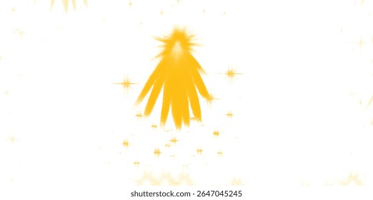Png yellow light effect reflections, neon illumination in yellow colors. Bright light lens. Png spotlight spark. Stadium Lighting. Sunlight, Shiny stars, glowing sparks. Vector