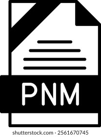 PNM Solid Style Icon Design