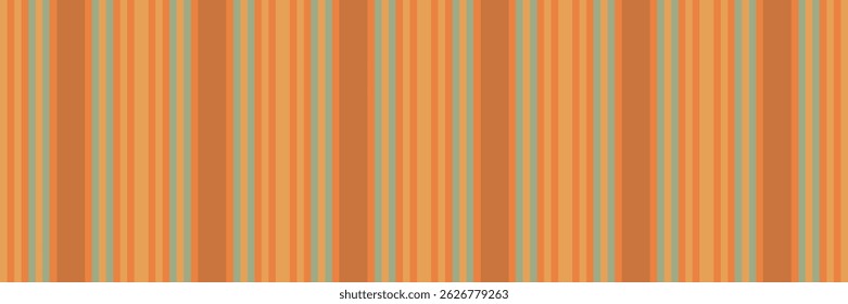 Pnniversary stripe textile background, desert fabric vector texture. Basculine seamless vertical pattern lines in orange and pastel colors palette.