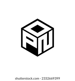 PNO letter logo design in illustration. Vector logo, calligraphy designs for logo, Poster, Invitation, etc.