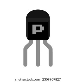 PNP-Transistor-Vektorgrafik - Die Prinzipien der PNP-Transistoren für bipolare Schaltungen in einem auffallenden visuellen Design umsetzen