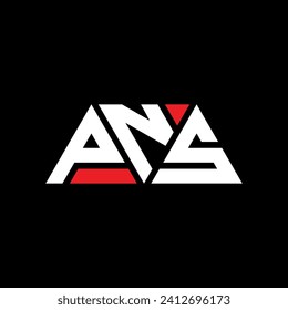 Diseño del logotipo de la letra del triángulo PNS con forma de triángulo. Monograma de diseño del logotipo del triángulo PNS. Plantilla de logotipo vectorial de triángulo PNS con color rojo. Logo triangular PNS Diseño sencillo, elegante y lujoso.