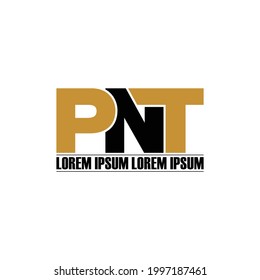 PNT letter monogram logo design vector