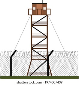PNV, border observation tower, observation, military watchtower with a fence, border troops, pv