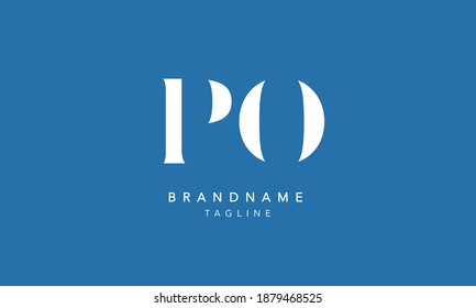 PO Alphabet initial Letter Monogram Icon Logo vector illustration