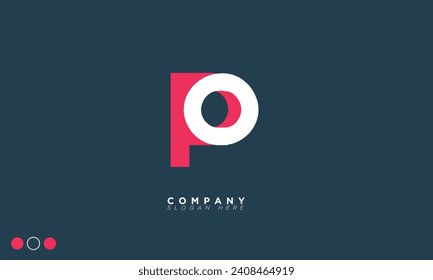 PO Alphabet letters Initials Monogram logo OP, P and O
