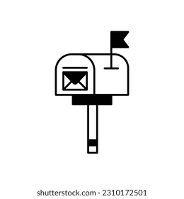 Po box  Glyph Vector Icon that can easily edit or modify

