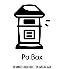 POP-Kastensymbol im Zeichenstil