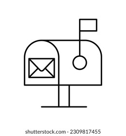 Po box  Outline Vector Icon that can easily edit or modify


