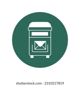 Icono de vector de caja Po con colores de fondo de moda que pueden editar o modificar fácilmente

