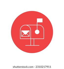 Po box  Vector Icon with trendy background colors that can easily edit or modify

