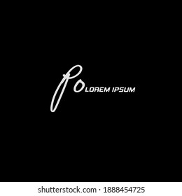 po handwritten logo for identity