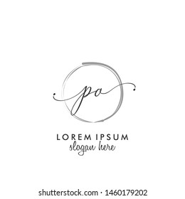 PO Initial beauty monogram logo vector