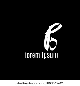 Po Initial handwriting logo vector symbol sign