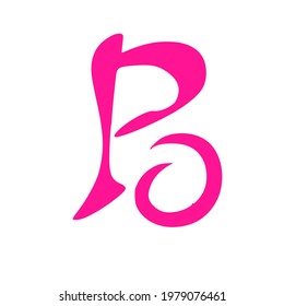 Po initial handwritten logo for identity