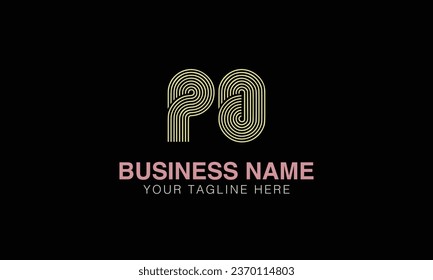 PO initial logo | initial based abstract modern minimal creative logo, vector template image. luxury logotype , real estate homie . typography . initials 