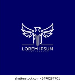 ORDEN DE COMPRA monograma inicial para el logotipo de la empresa con Imagen de águila