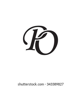 PO initial monogram logo