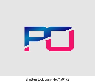PO initial monogram logo
