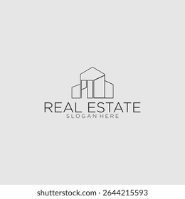Logotipo do monograma inicial do PO para imóveis com estilo de construção de luxo