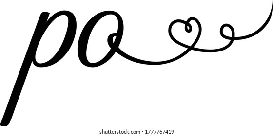 PO  Letter Initial Logo Design, Vector Template