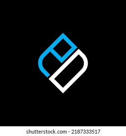 Logo des PO-Briefes kreatives Design mit Vektorgrafik