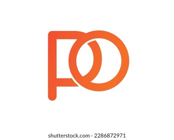 PO letter logo design. PO logo. P logo O letter. premium