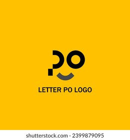 PO letter logo design. Vector	