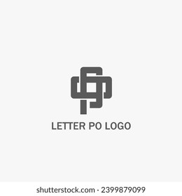 PO letter logo design. Vector	
