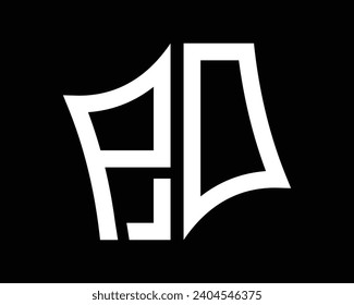 PO letter logo design vector art