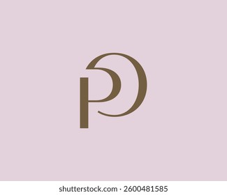 PO letter logo icon design. Classic style luxury initials monogram.