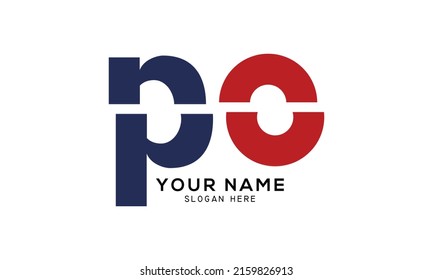 PO Logo Design Template Vector Graphic Branding Element. 