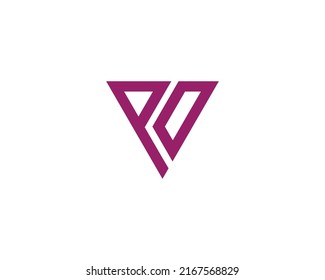 PO logo design vector template