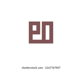 PO logo design vector template