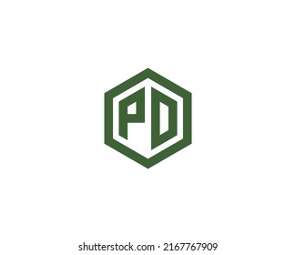 PO logo design vector template